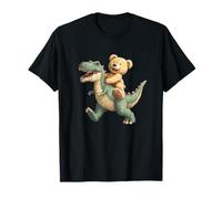 Costume de Dinosaure en Cours d'exécution avec Un Superbe Ours en Peluche T-Shirt