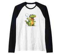 Costume de Dinosaure excité Aime Les Combats de Boules de Neige Manche Raglan