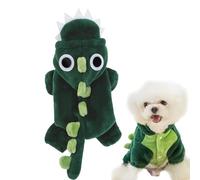 Costume de dinosaure pour chat - Tenue de dinosaure extensible, costume d'Halloween multifonctionnel, durable, super doux pour temps froid | Adorable vêtement à thème pour animaux de compagnie
