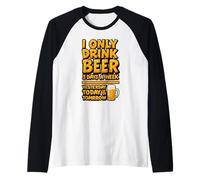 Costume de Discours I Only Drink Beer pour Homme et Femme Manche Raglan