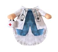 Costume de docteur pour chats - Tenue de cosplay amusante pour animal de compagnie, uniforme à effet tridimensionnel | Meilleur Costume d'Halloween pour chats et petits animaux, vêtements vétérinaires