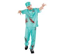 Costume De Docteur Sanglant Pour Homme Halloween Zombie Tenue De Scrubs