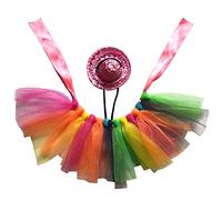 Costume de dragon barbu pour animal de compagnie - Jupe tutu + chapeau - Accessoires de déguisement élégants pour animal de compagnie - Accessoires de vacances d'Halloween - Costumes pour dragons