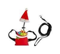 Costume de dragon barbu pour Noël | Cosplay pour animaux réglable | Costume de dragon barbu avec chapeau de père Noël et sac à dos, pour spectacles de fêtes d'événements et de rassemblements familiaux