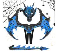 Costume de Dragon pour Filles Halloween Doux - Léger Pliable, Tenue Ailes S | Cape d'ailes de créature fantastique - Ensemble de déguisement de cosplay pour fête d' | Matériau en tissu polyester,