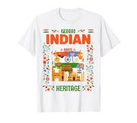 Costume de Drapeau de l'Inde pour Enfants sur Le thème du Drapeau Indien T-Shirt