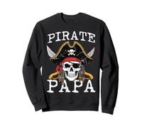 Costume de Famille avec tête de Mort de Pirate pour Papa, Grand-père et Homme Sweatshirt
