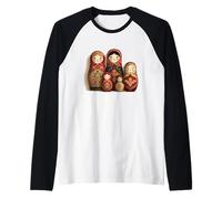 Costume de Famille de poupées Matriochka drôle Manche Raglan
