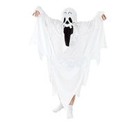 Costume de Fantôme Blanc pour Adultes Enfants Cape d'Halloween Horreur avec Capuche Déguisement de Diable Vampire Sorcière Zombie Cosplay Costumes de Momie pour Jeux de Rôle Mascarade Fête Halloween