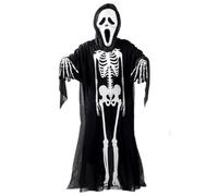 Costume de fantôme cri pour adulte - Costume de squelette de mascarade pour Halloween, déguisement de faucheuse effrayant (adultes (120 cm)