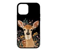 Costume de Faon avec Plantes forestières et cerf Mignon Coque pour iPhone 12 Mini
