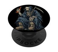 Costume de Faucheuse d'alcoolisme pour Les Amateurs de bière PopSockets PopGrip Adhésif