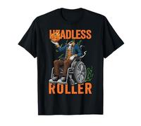 Costume de Fauteuil Roulant sans tête pour Halloween Handicap Blague T-Shirt