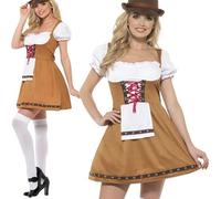 Costume De Fête Bavarois Pour Femmes Oktoberfest Vêtement Marron Par Smiffys