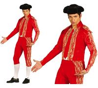 Costume De Fête Bullfighter Pour Homme Tenue De Matador Espagnol Rouge Neuf