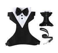 Costume de fête de mariage pour chien, costume de fête de mariage pour chien,Tenue de mariage avec nœud papillon et corde de traction - Costume de chemise formel pour chien, pour chien pour mariage, f