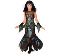 Costume De Fête De Sirène Zombie Pour Filles D'Halloween Deluxe