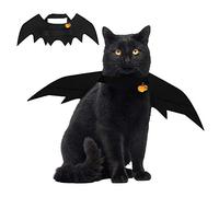 Costume de fête d'Halloween réglable pour chien avec ailes de chauve-souris - Cape noire - Costume pour chat - Fournitures de cosplay