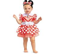 Costume De Fête En Puzzle Minnie Rouge Classique Taille 12-18 Mois