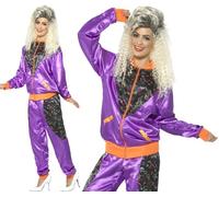Costume De Fête En Shell Pour Femmes Années 80 Violet Par Smiffys