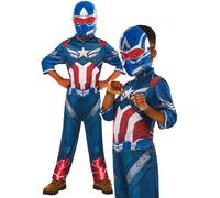 Costume De Fête Licencié Pour Enfants Captain America Brave New World + Masque