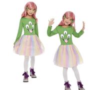 Costume De Fête Martien Fille Vert Alien Espace Sci-Fi Danseuse De Ballet