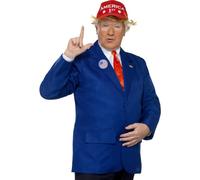 Costume De Fête Pour Adultes De Donald TRUMP Avec Chapeau M-XL