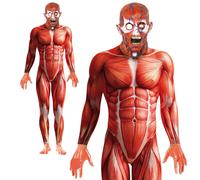 Costume De Fête Pour Adultes En Lycra X RAY Second Skin Suit Anatomie Bodysuit