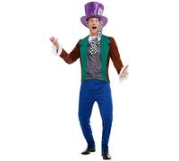 Costume De Fête Pour Adultes Hommes Mad Hatter Alice Tea Party
