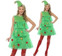 Costume De Fête Pour Femmes Arbre De Noël Tenue Xmas Tailles 8-18
