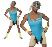 Costume De Fête Pour Homme Années 1980 Let's Get Physical Pour Sortie