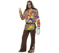 Costume De Fête Pour Homme Hippie Des Années 60 Et 70 Groovy Woodstock