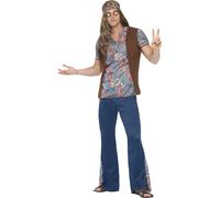 Costume De Fête Pour Homme Hippie Des Années 60 Et 70 Groovy Woodstock