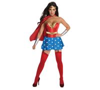 Costume De Fête Super-Héros Pour Femmes Wonder Woman Licencié Adultes UK 8-18