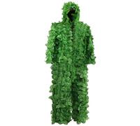 Costume De Feuille De Chasse - Costume Ghillie De Feuille | Costume Ghillie Avec Feuille Verte Camouflage | Camouflage Ultime Pour La Chasse, La Photographie Animalière Et Halloween | Prêt