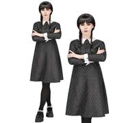Costume De Fille Gothique Adulte Pour Halloween Robe Fantaisie Mercredi