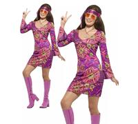Costume De Fille Hippie Woodstock Adulte Années 1960 1970 Nouveau