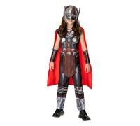 Costume De Fille Mighty Thor + Masque Tenue De Fête Licenciée Marvel