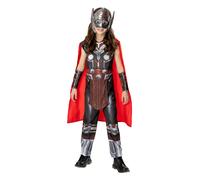 Costume De Fille Mighty Thor + Masque Tenue De Fête Licenciée Marvel