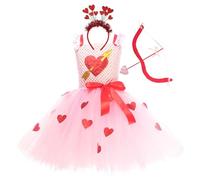 Costume de Fille pour la Saint-Valentin Idéal Fêtes Scolaires Spectacles et Célébrations Festives (2-3 Years)