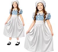 Costume De Fille Victorienne Pour École Fête De Dickens Jour Des Enfants