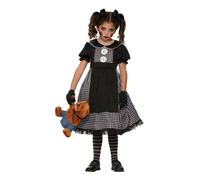 Costume De Fille Zombie Mariée Gothique Tenue De Fête Halloween Poupée De Paille