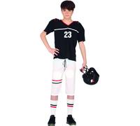 Costume de football américain pour adolescents noir-blanc-rouge
