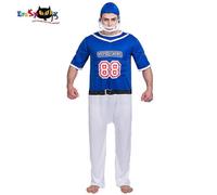 Costume de footballeur américain pour homme - Combinaison de footballeur musclé avec casque - Party Cosplay for Adult