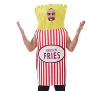 Costume de frites - Tenue de frites de restauration rapide - 90 cm - Matériaux légers et respirants - Costume de costumade amusant pour femmes et adultes, jeux de rôle, événements, performance sur
