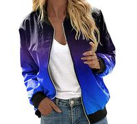 Costume de galaxie pour femme - Veste spatiale avec fermeture éclair - Costume de carnaval - Haut multicolore - Espace, Planètes Veste bomber ample