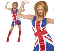 Costume De Ginger Spice Des Années 90 Union Jack Pour Femmes