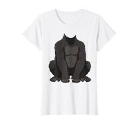 Costume de Gorille pour bébé - Motif Graphique Amusant - pour Halloween et T-Shirt Graphique avec Valeur, Femme, Blanc, M