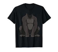 Costume de Gorille pour bébé - Motif Graphique Amusant - pour Halloween et T-Shirt Graphique avec Valeur, Homme, Noir, L