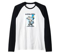 Costume de Grand Chat Sauvage avec Drapeau du Kazakhstan Manche Raglan